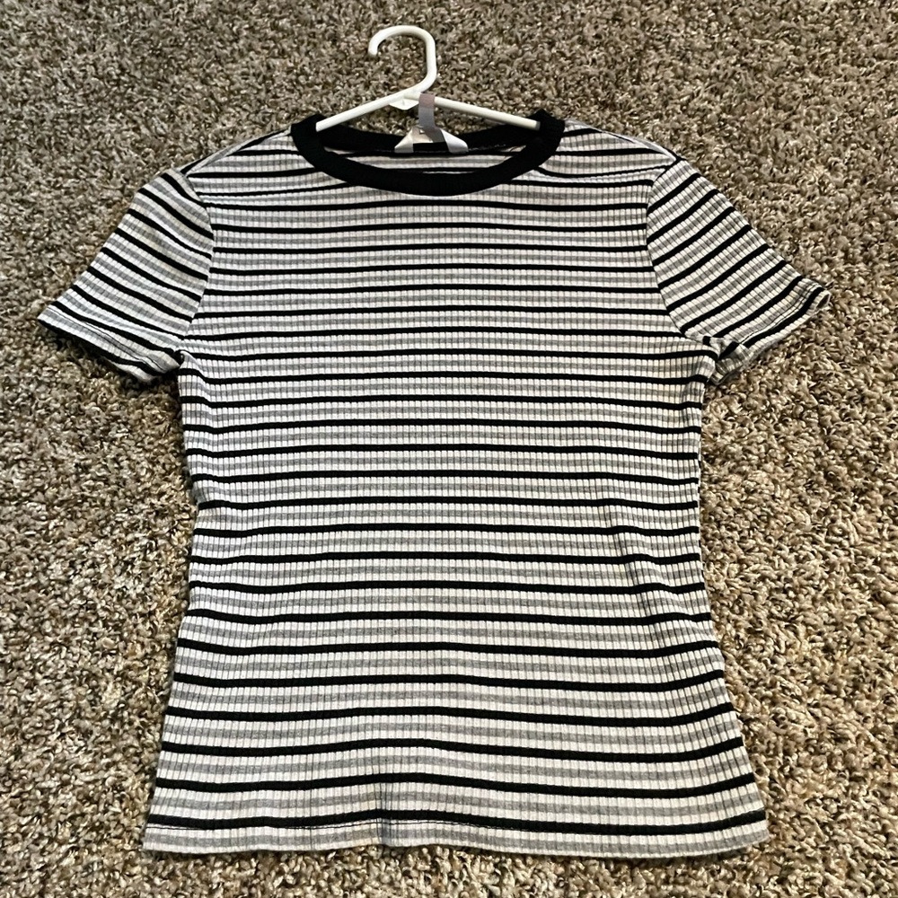 Stripped shirt, says large fits more like a small to medium
